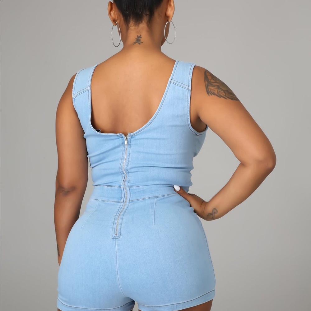 Denim romper - Picture 3 of 3